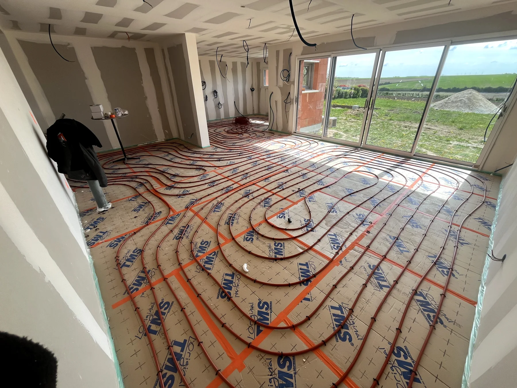 Pose d’un plancher chauffant
